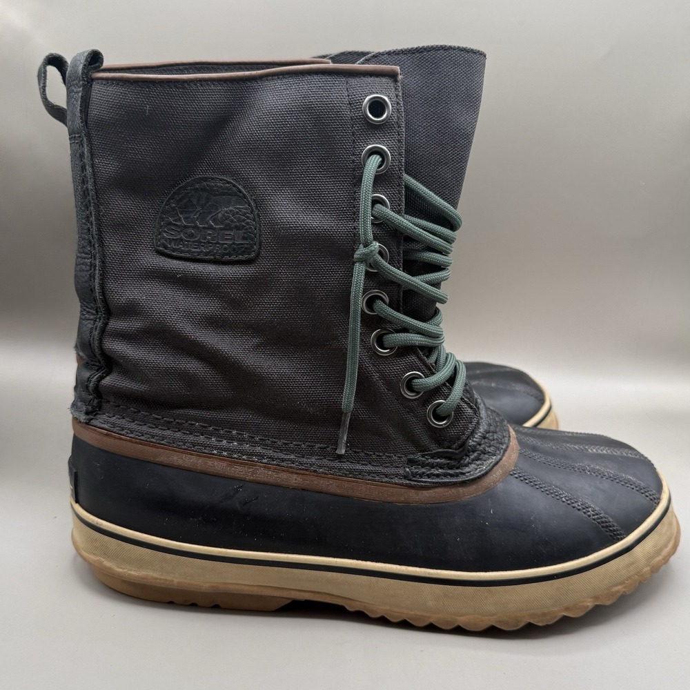 Sorel 1964 Premium T Mens A 10 Brown Waterproof Canvas Winter Duck Boots NM1560